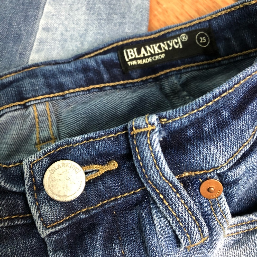 SOLD. Blanknyc The Reade Crop Patchwork Jeans - Picture 2 of 7